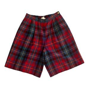 Vintage Womens Pleated Plaid Shorts Golf High RIse Lucia Size 8